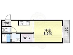 アスルシエロ我孫子B 1Kの間取図画像