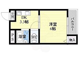 シティハイツあびこ 1DKの間取図画像