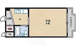 第三飛龍ハイツ ワンルームの間取図画像
