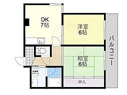 コーポ悠美 2DKの間取図画像