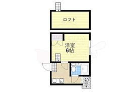 ツインコーポ公園南B棟 1Kの間取図画像