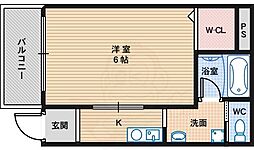 トラストアビコ 1Kの間取図画像