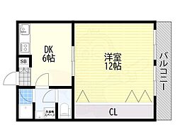 エクセルコート住之江公園 1DKの間取図画像