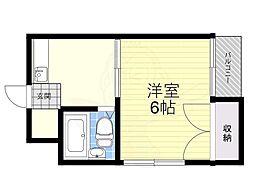 エムオーハイツアビコ 1Kの間取図画像