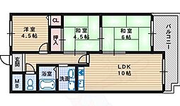 ラール帝塚山 3LDKの間取図画像