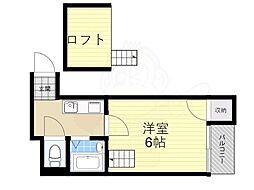 カルム1 ワンルームの間取図画像