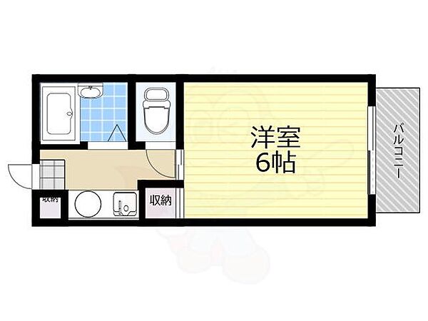 遠里小野4丁目ハイツ ｜大阪府大阪市住吉区遠里小野４丁目(賃貸マンション1K・4階・20.00㎡)の写真 その2