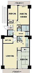 シーアイハイツ和光E棟 3SLDKの間取図画像