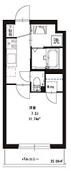 志幸81リリアン 1Kの間取図画像