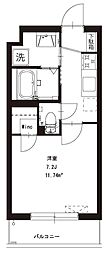 志幸81リリアン 1Kの間取図画像