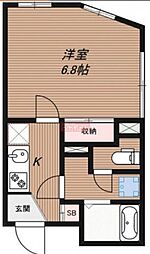 LEGALAND　NISHIKOYAMA 3階1Kの間取り