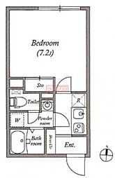 LEGALAND西小山 5階1Kの間取り