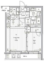 JR山手線 大崎駅 徒歩9分の賃貸マンション 4階1LDKの間取り