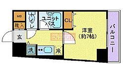 ＯＬＩＯ島津山 8階1Kの間取り