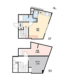オークレスト下目黒 2LDKの間取図画像