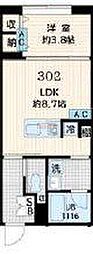 Fullea恵比寿 1LDKの間取図画像