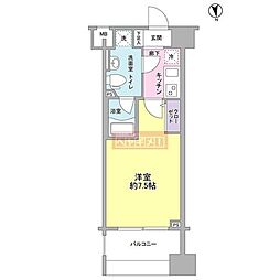 メインステージ白金高輪駅前 1Kの間取図画像