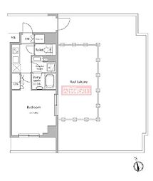 レジディア目黒4 1Kの間取図画像