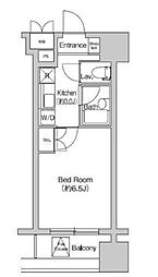 プライムアーバン大崎 1Kの間取図画像
