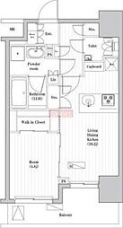 オーパスレジデンス武蔵小山 1LDKの間取図画像
