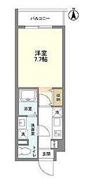 パルムクレスト武蔵小山NORTH 1Kの間取図画像