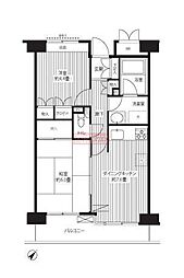 ステラメゾン武蔵小山 2DKの間取図画像