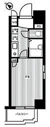 ルーブル西五反田 1Kの間取図画像