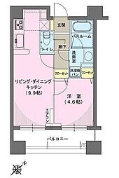 ヒルレジデンス大崎 1LDKの間取図画像