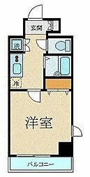 スカイコート・ヴィーダ五反田ウエスト 1Kの間取図画像