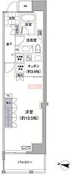 アビティ目黒 1Kの間取図画像