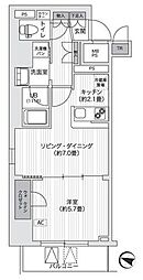PrimalGotanda 1LDKの間取図画像