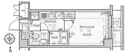 ガラ・シティ大崎 1Kの間取図画像