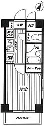 サンテミリオン恵比寿 ワンルームの間取図画像