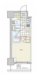 リビオメゾン戸越銀座 1Kの間取図画像