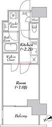 カナルフロント芝浦 1Kの間取図画像