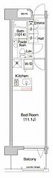プライムアーバン学芸大学パークフロント ワンルームの間取図画像