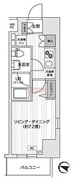 PrimalGotanda 1Kの間取図画像