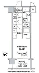 エミネンス高輪台 ワンルームの間取図画像