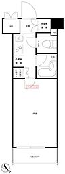 ルーブル三田 1Kの間取図画像