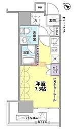 SIL西五反田 ワンルームの間取図画像