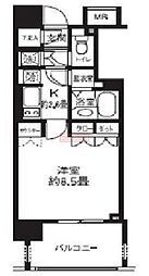 ライオンズシティ白金高輪 1Kの間取図画像