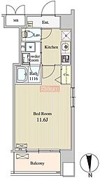 ザ・マグノリアガーデン恵比寿 1Kの間取図画像