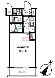 トーシンフェニックス芝浦ベイフォート 1Kの間取図画像