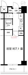 アーツ芝浦 1Kの間取図画像