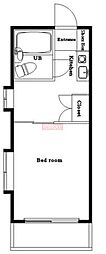 MAZYAハイタウン学芸大学 1Kの間取図画像