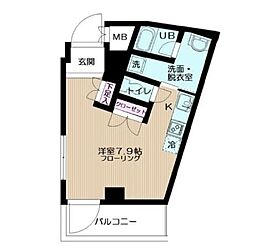 ハーモニー・コート ワンルームの間取図画像