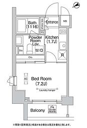 エミネンス高輪台 1Kの間取図画像