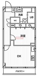 ガーデンテラス南麻布 1LDKの間取図画像