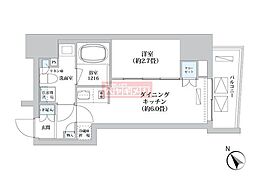 LUMA高輪 1DKの間取図画像