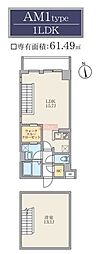 S-RESIDENCE駒場東大前 1LDKの間取図画像